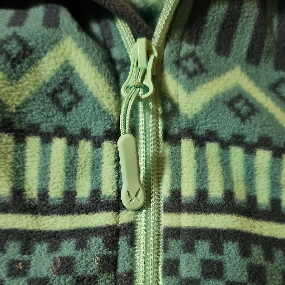 Kari Traa Nordic Print Full Zip Jacket Women’s Large Blue Teal Athletic Fleece - Picture 5 of 13